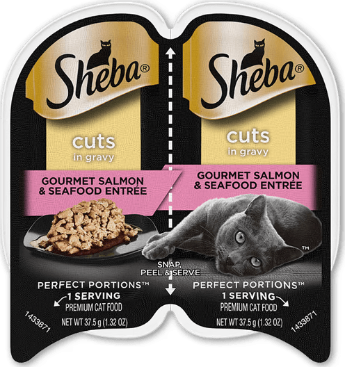 Sheba Cuts In Gravy Gourmet Salmon & Seafood Entrée